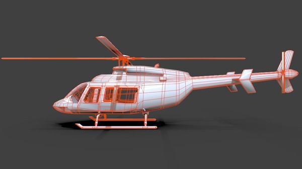 3d obj bell 407 ts aircraft - Bell 407 TS Helicopter by TotexArtz